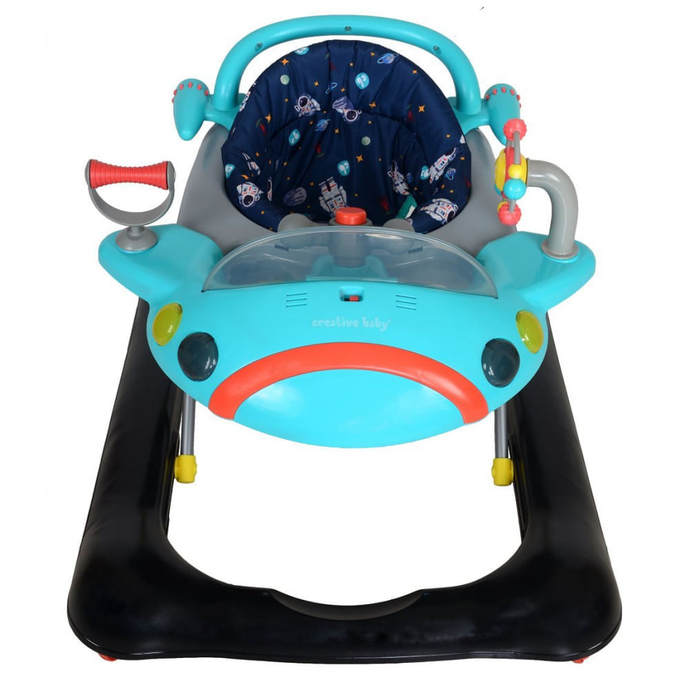 Encontraproduto.com.br - Andador Infantil com Atividades e Assento Ajustável, Idade Rec 6 Meses ou Mais, Creative Baby, Azul