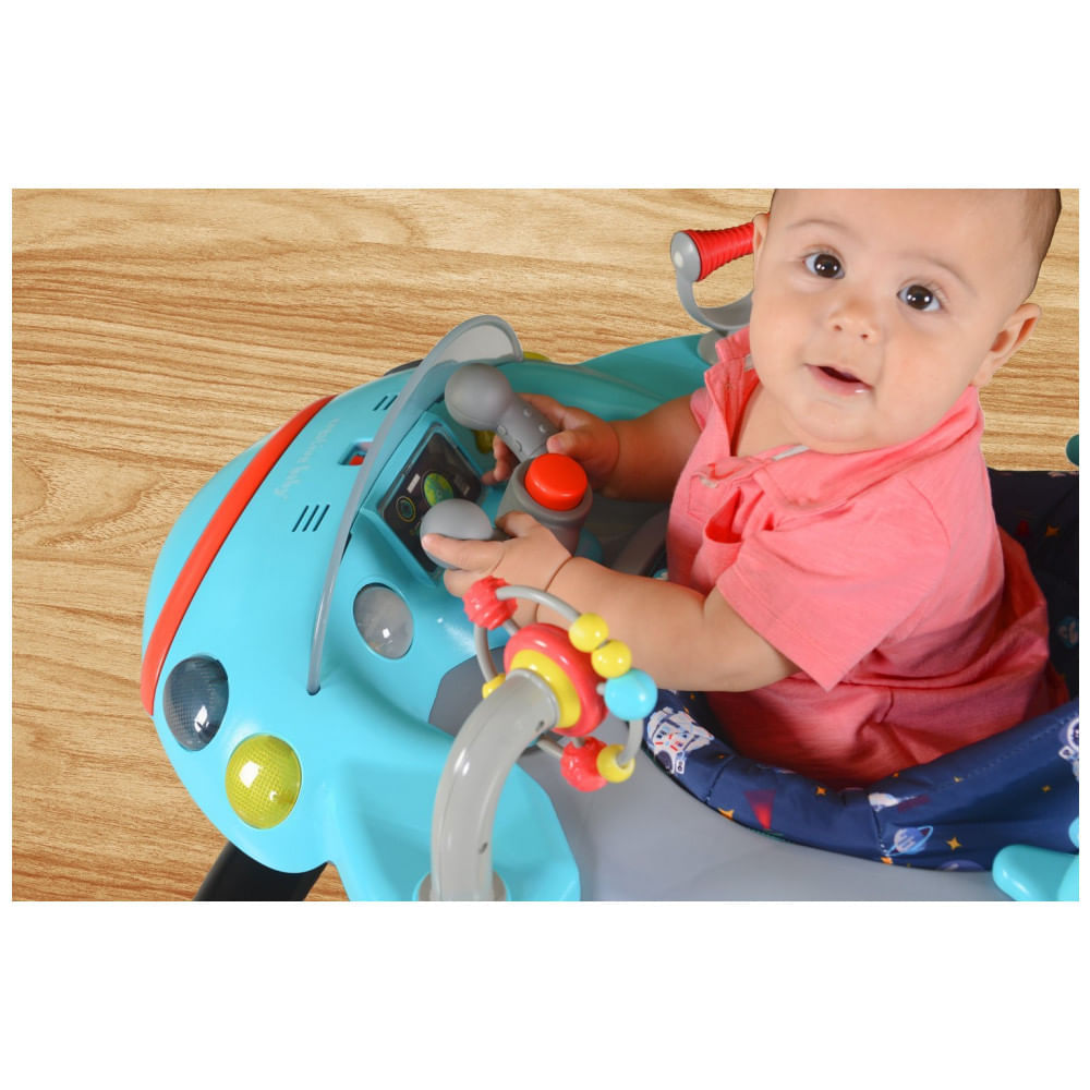 Encontraproduto.com.br - Andador Infantil com Atividades e Assento Ajustável, Idade Rec 6 Meses ou Mais, Creative Baby, Azul