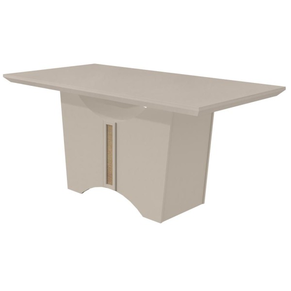 Encontraproduto.com.br - Mesa de Jantar 6 Cadeiras Com Tampo de Vidro Off White Rock Plus Lopas