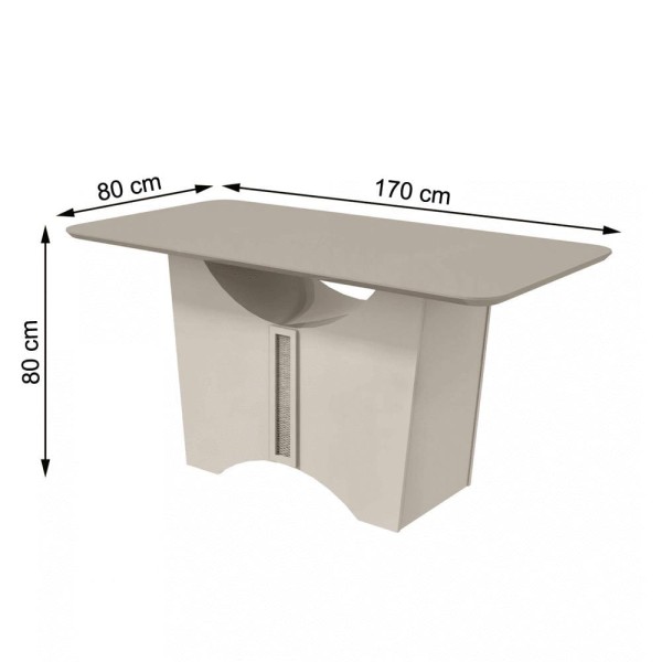 Encontraproduto.com.br - Mesa de Jantar 6 Cadeiras Com Tampo de Vidro Off White Rock Plus Lopas