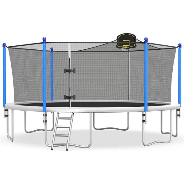 Encontraproduto.com.br - Tatub MRA07 Cama Elastica Infantil com Diametro 487 cm e Cesta de Basquete para ate 150 kg Preto