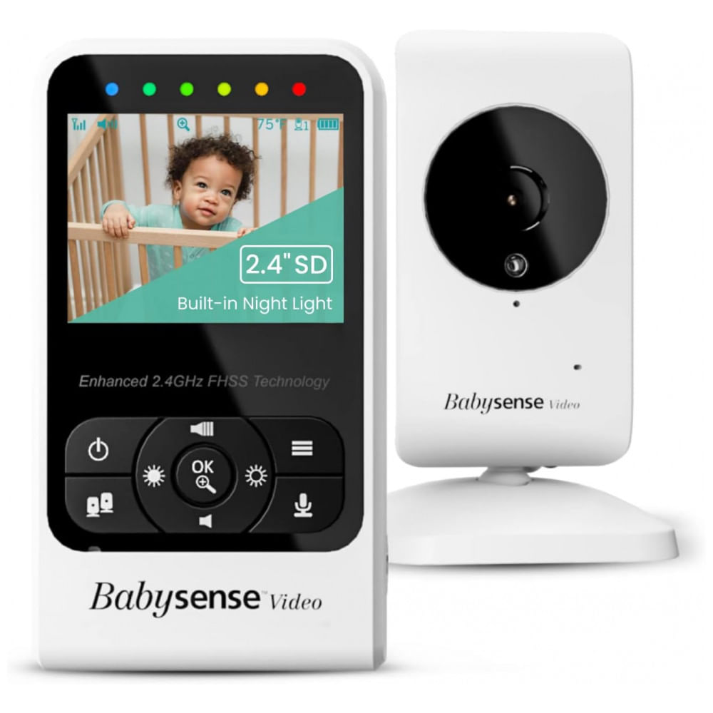 Encontraproduto.com.br - Babá Eletrônica Babysense com Câmera, Monitor, Visão Noturna e Alcance de 300 Metros