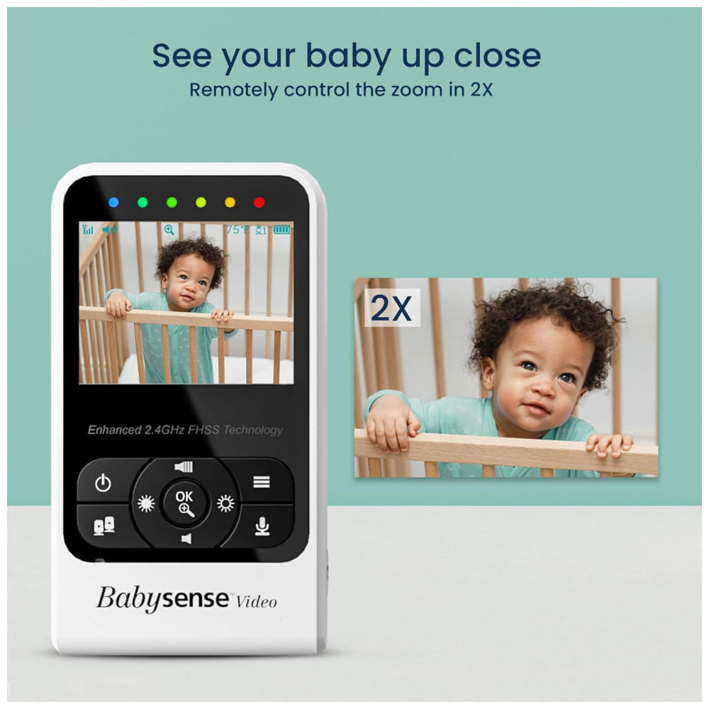 Encontraproduto.com.br - Babá Eletrônica Babysense com Câmera, Monitor, Visão Noturna e Alcance de 300 Metros