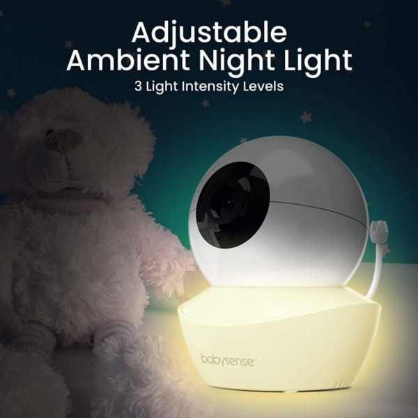 Encontraproduto.com.br - Babá Eletrônica Babysense com 2 Câmeras HD, Luz Noturna, Alcance de 292 Metros e Visão Noturna