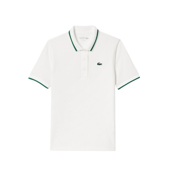 Camisa Polo Lacoste Tênis Uv Protect Feminina - Branca