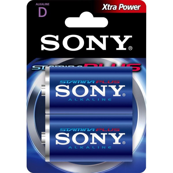 Encontraproduto.com.br - Pilha Alcalina Sony Stamina Plus D 2 Unidades