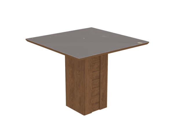 Encontraproduto.com.br - Mesa de Jantar 4 Cadeiras Com Tampo de MDF/Vidro Savana Off White Rafaela/Lívia Cimol