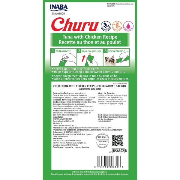 Encontraproduto.com.br - Churu Inaba Atum E Galinha 3880 14g (MP)