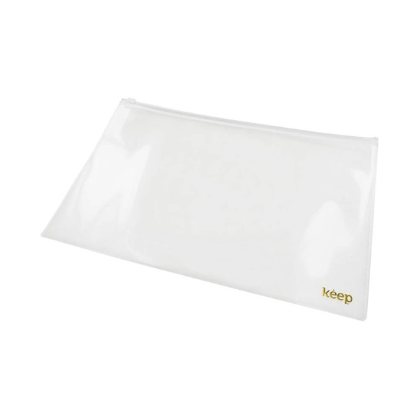 Encontraproduto.com.br - Pasta Zíper Versátil Cristal A4 360x240mm 5 Unidades Keep - EI052OUT [Reembalado]