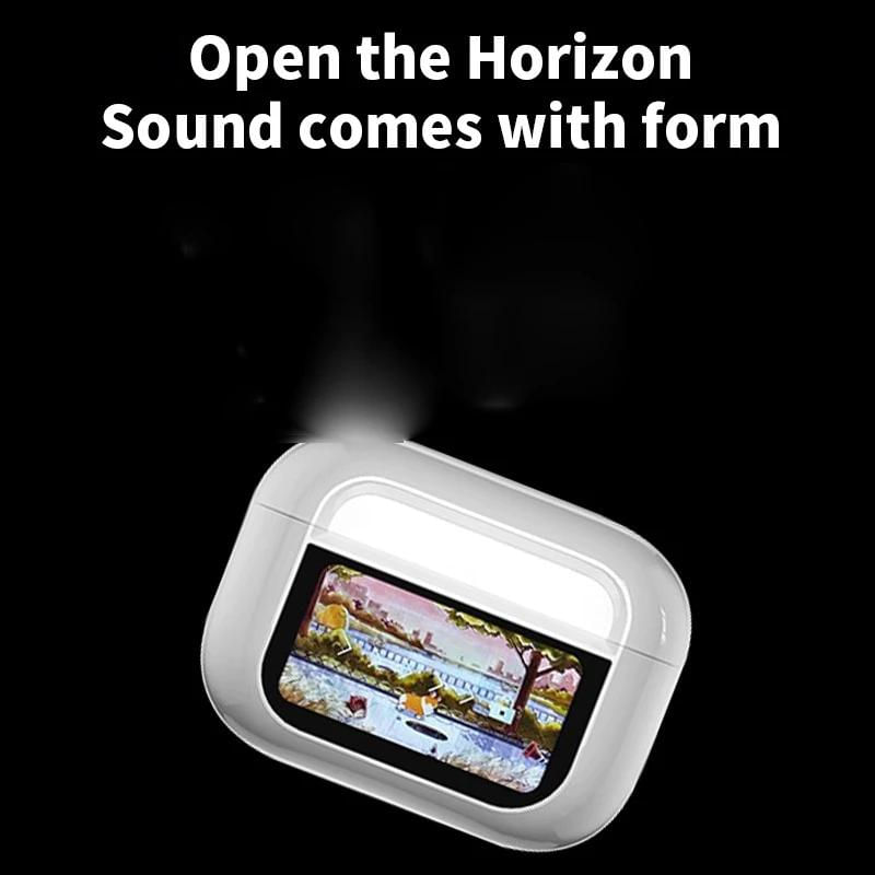 Fones de Ouvido Bluetooth Sem Fio A8Pro com Tela LED Colorida e Redução Ativa de Ruído