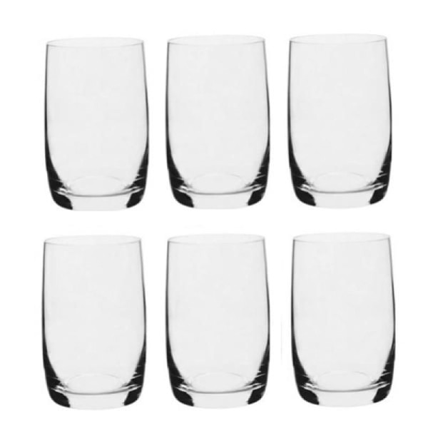 Jogo de copos de água longo em cristal Bohemia Ideal 380ml 6 peças