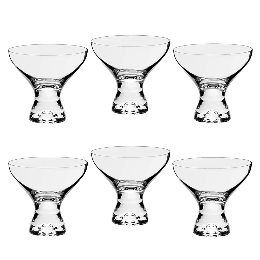 Encontraproduto.com.br - Taças de Cristal 6 Peças para Sobremesa Vega Bohemia 330 ml 56589