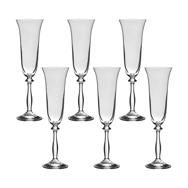 Encontraproduto.com.br - Taça de Cristal Bohemia Para Champanhe 190 ml Angela 6 Peças
