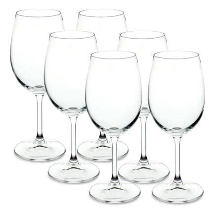 Encontraproduto.com.br - Conjunto de Taças para Vinho Tinto Bohemia Anna 450 ml em Cristal Ecológico 6 Peças