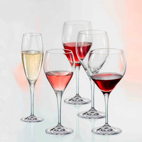 Encontraproduto.com.br - Taça de Cristal Bohemia Para Vinho ou Gin 560 ml Lenny 6 Peças
