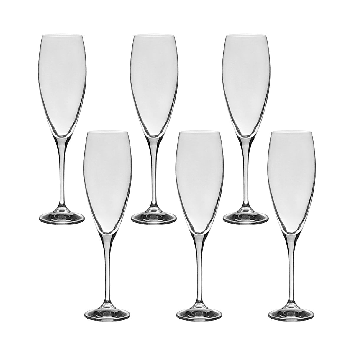 Encontraproduto.com.br - Taça de Cristal Bohemia Para Champanhe 210 ml Lenny 6 Peças