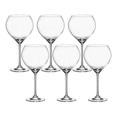 Encontraproduto.com.br - Taça de Cristal Bohemia Para Vinho 640 ml Carduelis 6 Peças