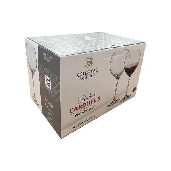 Encontraproduto.com.br - Taça de Cristal Bohemia Para Vinho 640 ml Carduelis 6 Peças