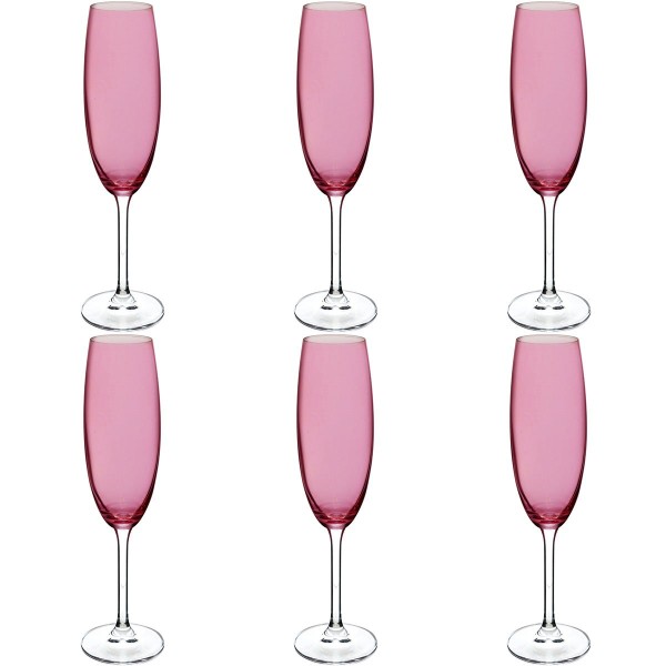 Encontraproduto.com.br - Jogo De Taças Full Fit 6 Peças Para Champanhe Bohemia 220ml Violeta 58336