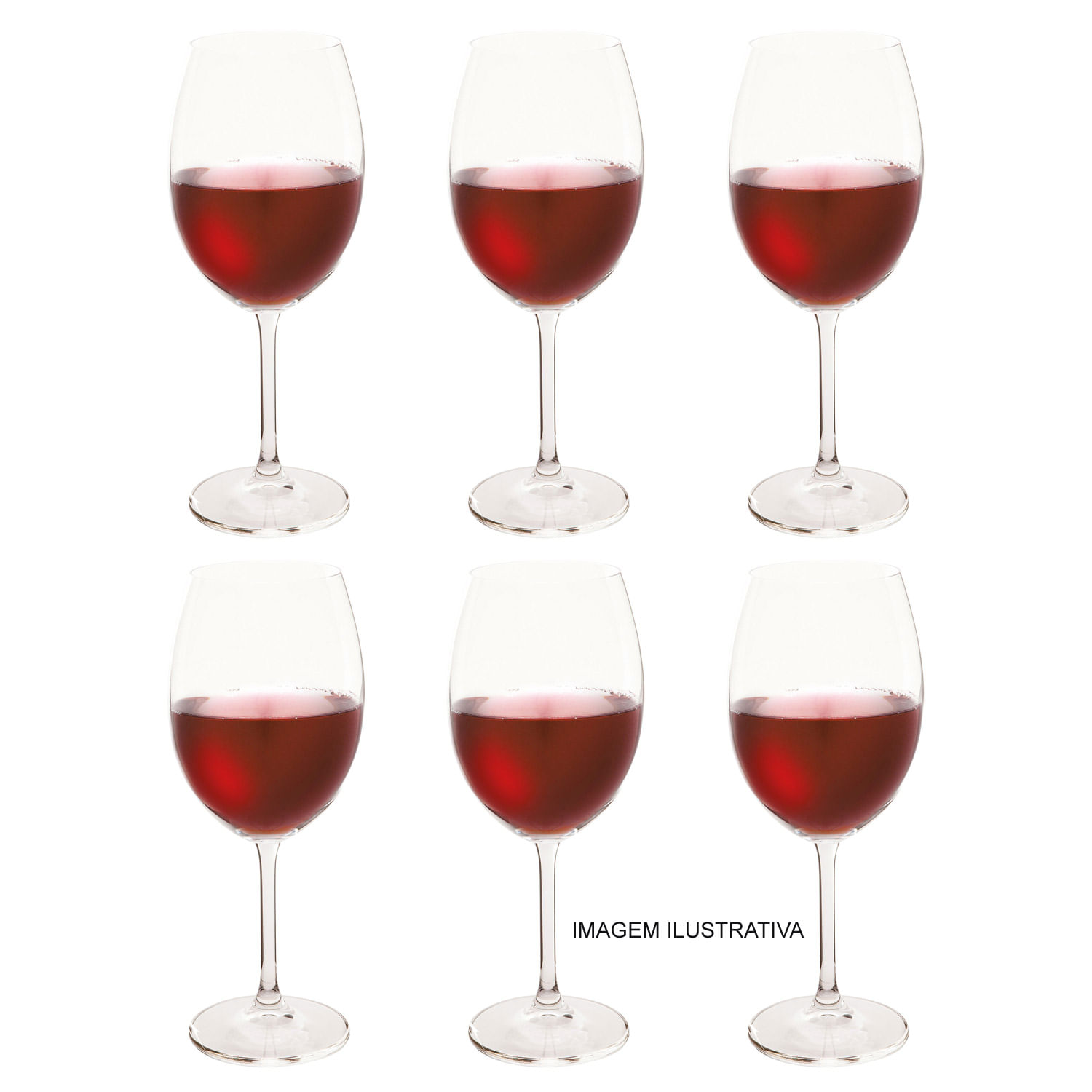 Encontraproduto.com.br - Jogo de taças para água Bohemia Gastro 580ml 6 peças