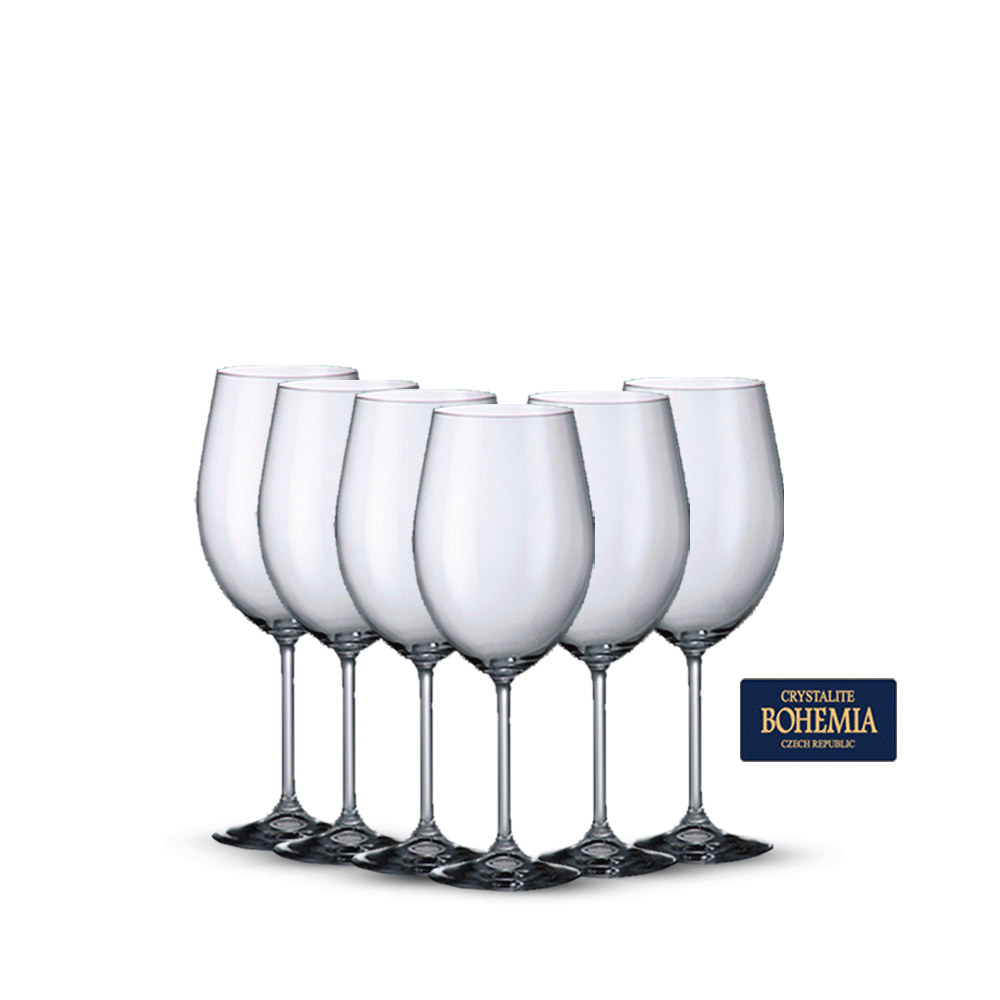 Encontraproduto.com.br - Jogo de taças para água Bohemia Gastro 580ml 6 peças