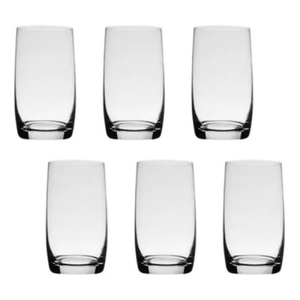 Copo De Cristal Bohemia Para Água e Suco 380 ml Pavo 6 Peças