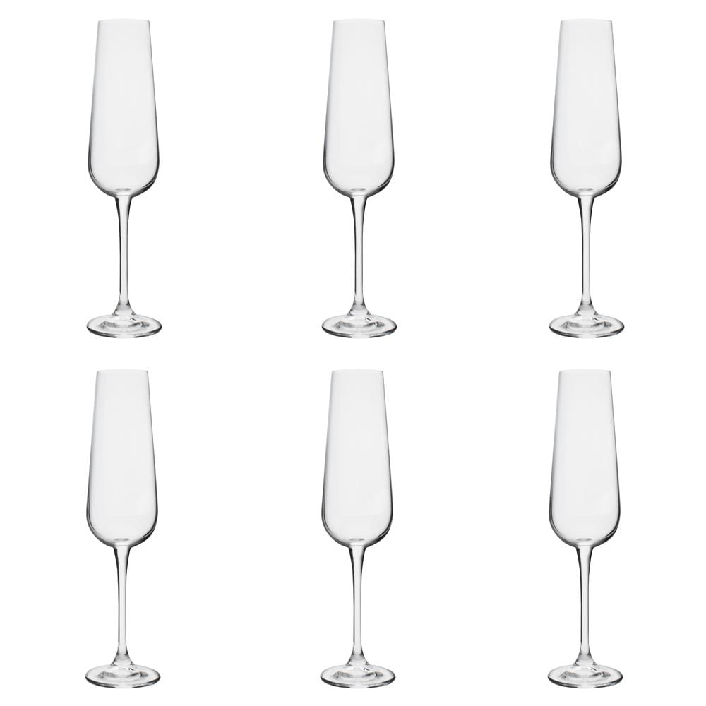 Encontraproduto.com.br - Taça de Cristal Bohemia Para Champanhe 220 ml Ardea 6 Peças