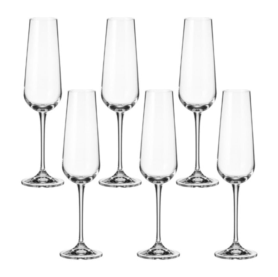 Encontraproduto.com.br - Taça de Cristal Bohemia Para Champanhe 220 ml Ardea 6 Peças