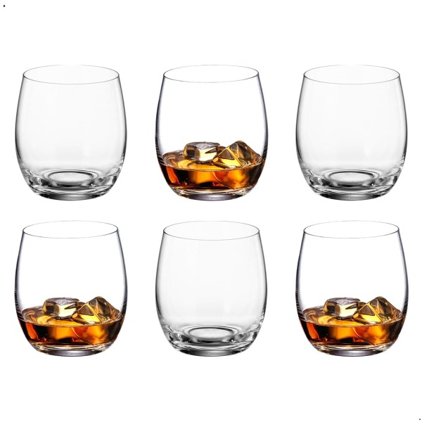Encontraproduto.com.br - Jg 6 Copos Whisky Pollo/mergus Cristal Ecológico 410ml