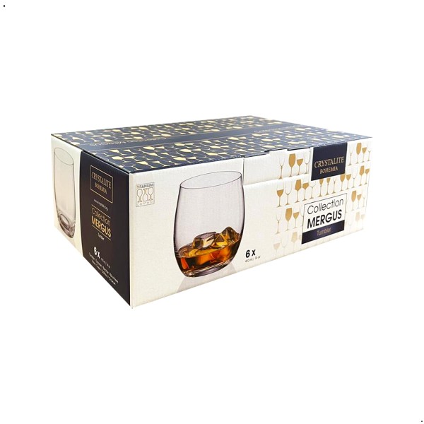 Encontraproduto.com.br - Jg 6 Copos Whisky Pollo/mergus Cristal Ecológico 410ml