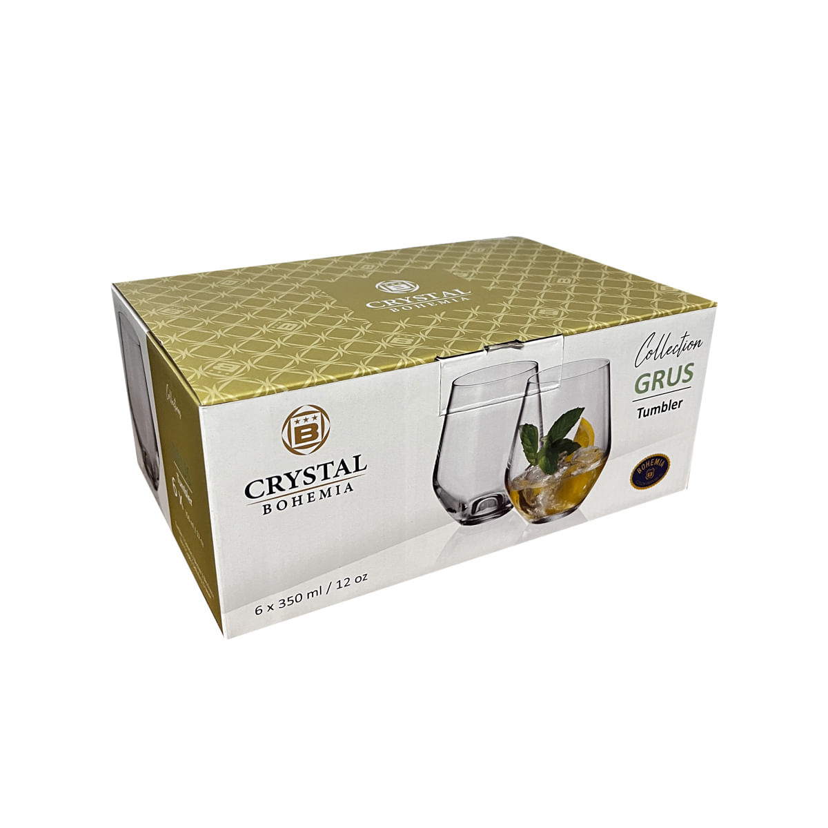 Encontraproduto.com.br - Jogo de copos em cristal Bohemia Michele 350ml 6 peças