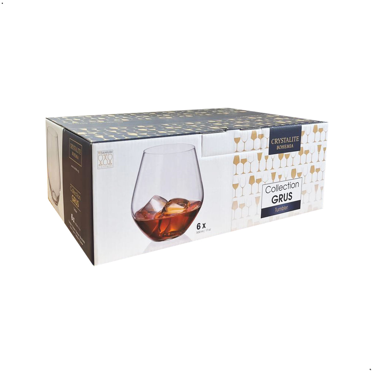 Encontraproduto.com.br - Jogo Com 6 Taças De Cristal 500 Ml Grus - Bohemia