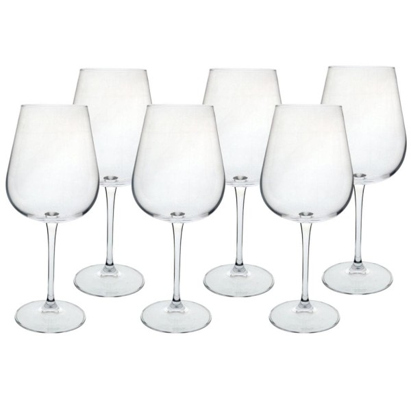 Jogo De Taças Para Vinho Tinto Em Cristal Ardea Com 6 Peças 540ml Bohemia