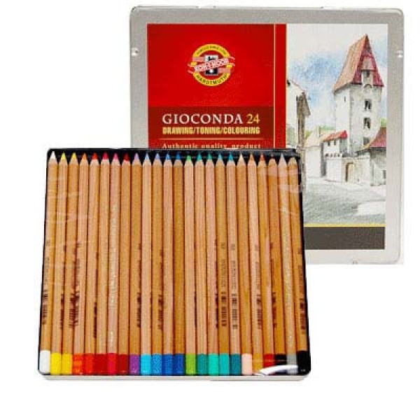Encontraproduto.com.br - Lápis Pastel Seco Gioconda Estojo com 24 Cores Ref.8828 Koh-I-Noor