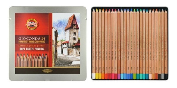 Lápis Pastel Seco Gioconda Estojo com 24 Cores Ref.8828 Koh-I-Noor