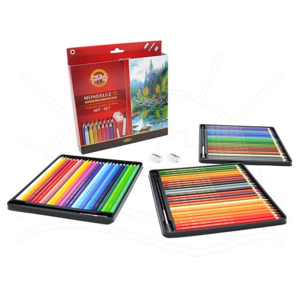 Encontraproduto.com.br - Lápis De Cor Koh-i-nooh Aquarelável Mondeluz - Estojo Com 72 Cores