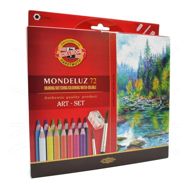Encontraproduto.com.br - Lápis De Cor Koh-i-nooh Aquarelável Mondeluz - Estojo Com 72 Cores