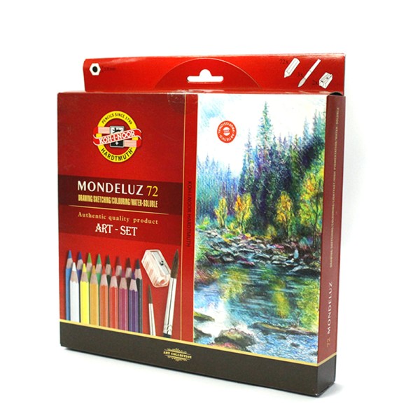 Encontraproduto.com.br - Lápis De Cor Koh-i-nooh Aquarelável Mondeluz - Estojo Com 72 Cores