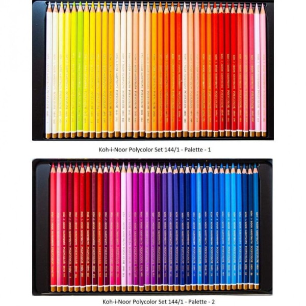 Encontraproduto.com.br - Kit Lápis de Cor Profissional com Estojo 144 peças, Czech KOHINOOR 3828
