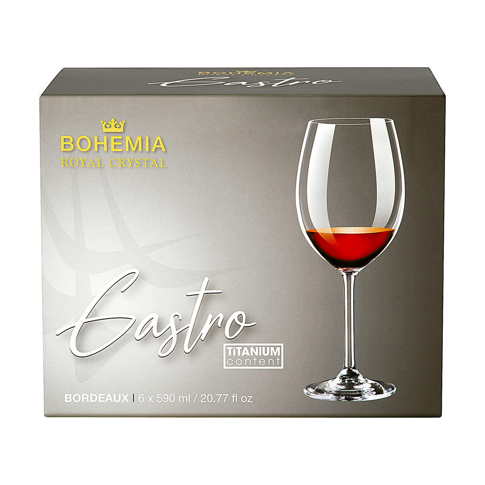 Encontraproduto.com.br - Taça Bohemia Gastro Bordeaux 590ml