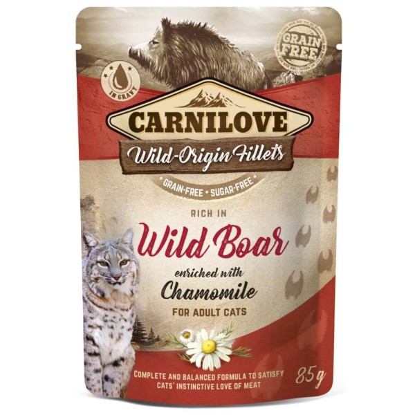 Encontraproduto.com.br - Carnilove Cat Patê Javali e Camomila 85g
