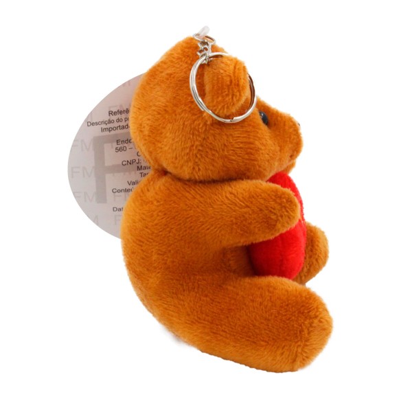 Encontraproduto.com.br - Chaveiro Ursinho de Pelúcia 8,5cm em Poliéster Coras Sortidas F.EMY