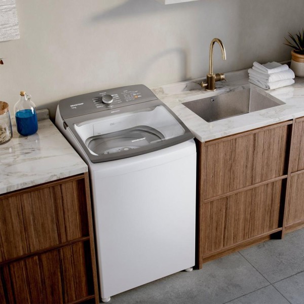 Encontraproduto.com.br - Lavadora de Roupas Automática Brastemp 12Kg BWK12 Com Ciclo Tira Manchas Advanced Branca