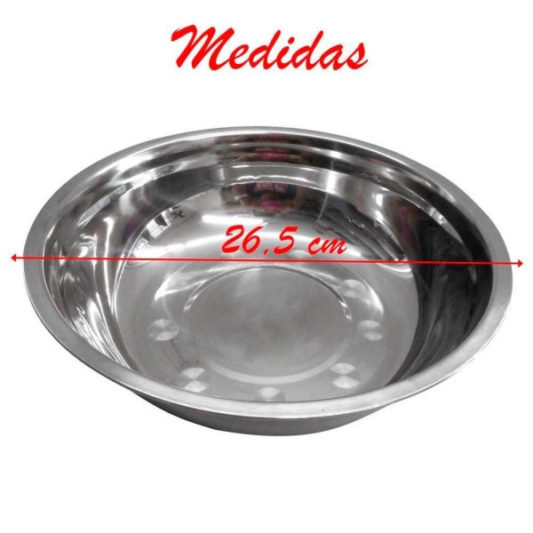Encontraproduto.com.br - Tigela Em Aço Inox 26,5cm