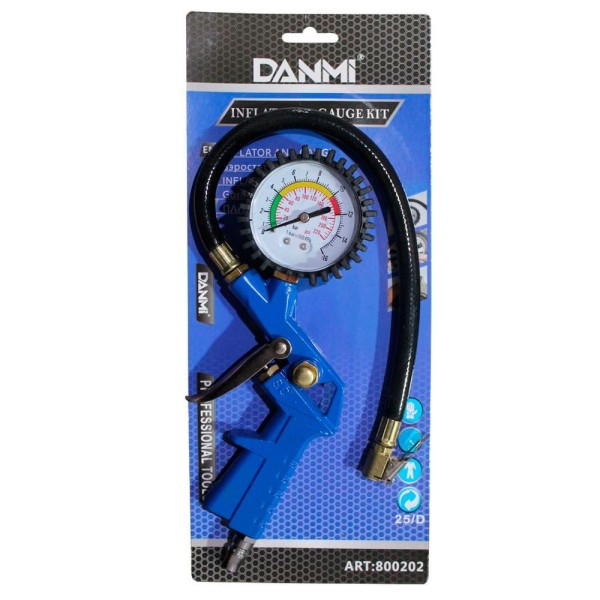 Encontraproduto.com.br - Pistola Calibradora de Pneus com Manômetro Danmi®