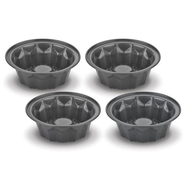 Encontraproduto.com.br - Conjunto De Formas Cuisinart Mini Bundt 4 Peças Cmbm-4bnt Preto