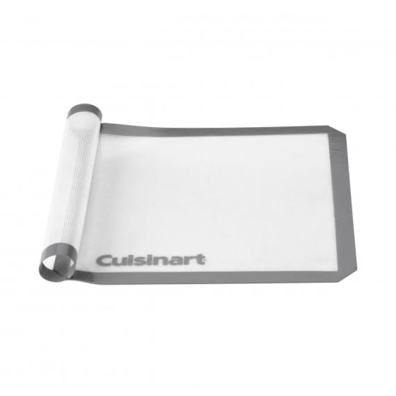 Encontraproduto.com.br - Tapete de Silicone para Assar Alimentos 29,5x42cm Cuisinart Branco e Cinza