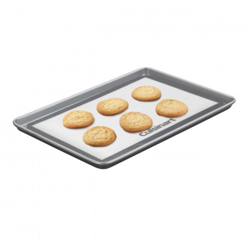 Encontraproduto.com.br - Tapete de Silicone para Assar Alimentos 29,5x42cm Cuisinart Branco e Cinza