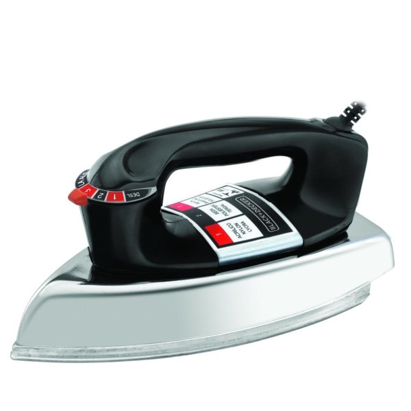 Ferro a Seco Black & Decker VFA1110 com 7 Níveis de Temperatura Preto/Metálico