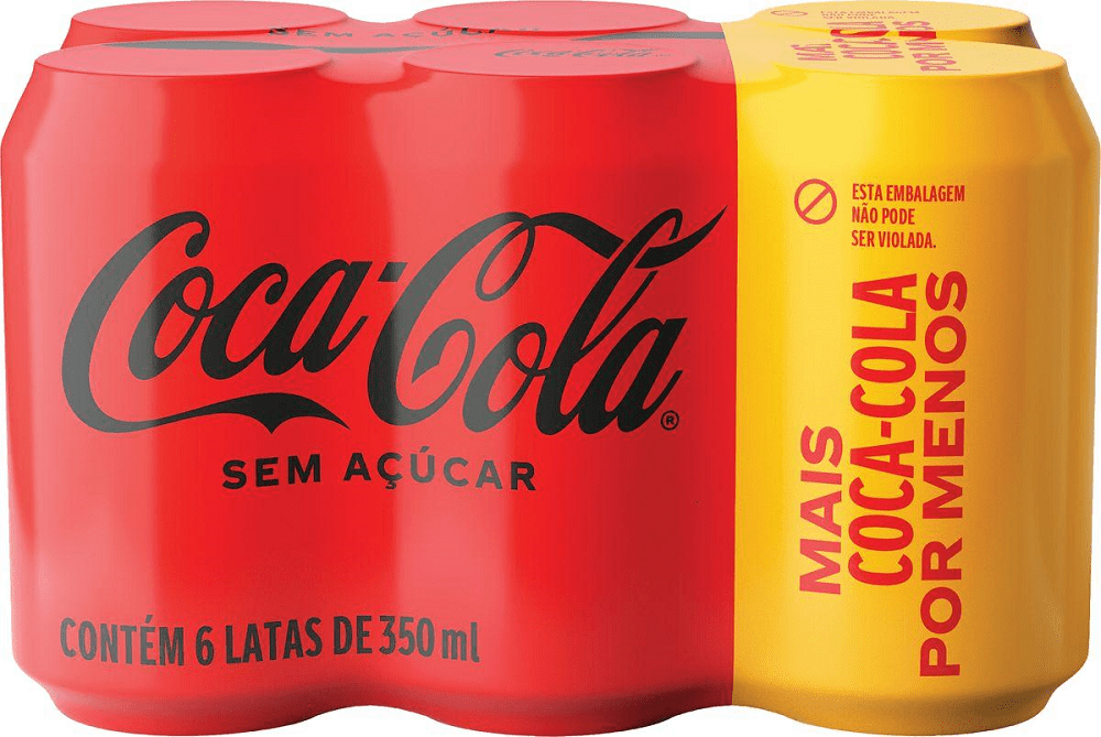 Refrigerante Coca-Cola s/ Açúcar 350ml sixpack
